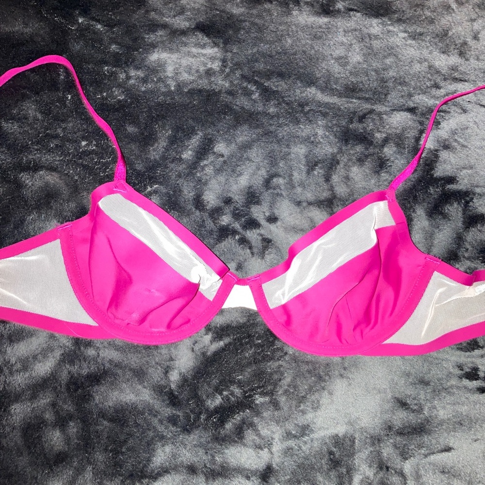 Victoria Secret Hot Pink Mesh Bra